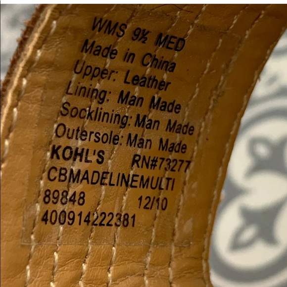 Brand New Croft and Barrow Leather Wedge Sandals - Picture 6 of 8